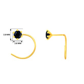 22K Yellow Gold Assorted Small Blue Nose Pin with Wire with gold weight of 0.13g